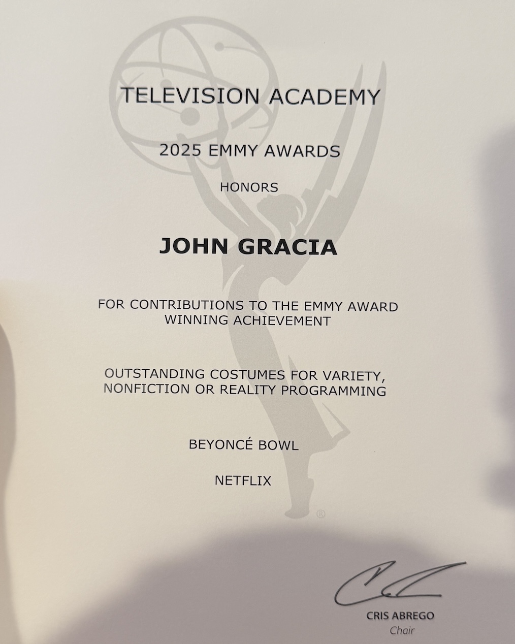 Door to the costume truck on the show Love & Death with IATSE stickers and Vote Yes written on it.